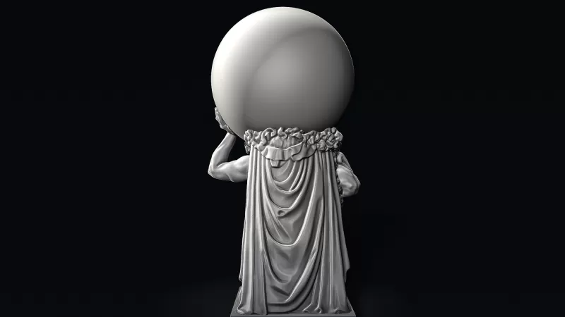 Hercules Statue Holding the Globe #RoZ - Model preview 6
