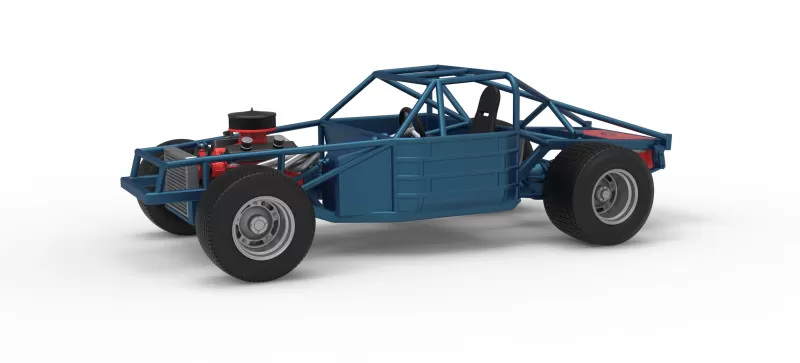 Vintage Dirt late model Race car Base Scale 1:25 - Model preview 1