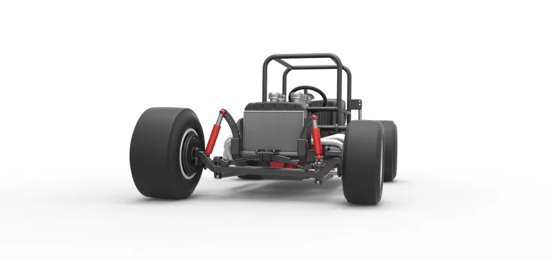 Vintage Supermodified stock car Base Version 2 Scale 1:25 - Model preview 6