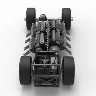 Vintage AWD Dragster Base Version 2 Scale 1:25 - Model thumbnail 17