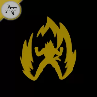 Super Saiyan - Dragon Ball - Silhouette - 2D Wall Art Decor