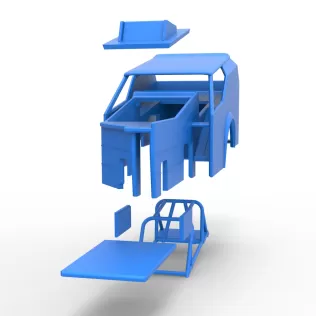 Shell of Vintage Dirt Modified stock car Version 7 Scale 1:25 - Model thumbnail 21