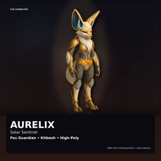 Fennec Heroes – Fantasy & Sci-Fi Fox Character Collection - Model thumbnail 2