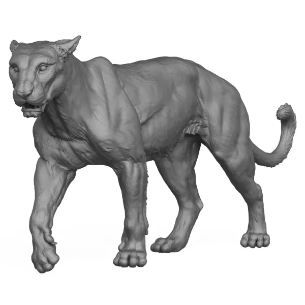 3D Printable Wild Animal Leopard - Model preview 1