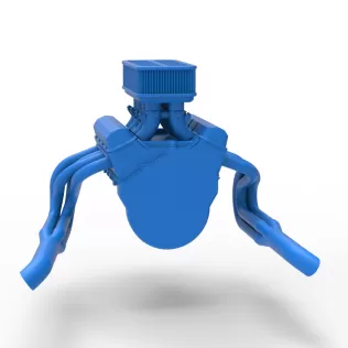 Engine of Silver Crown Car Scale 1:25 - Model thumbnail 11