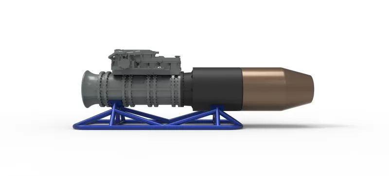 Jet engine on the frame Scale 1:25 - Model preview 6