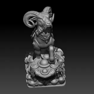 Zodiac Goat - Model thumbnail 4