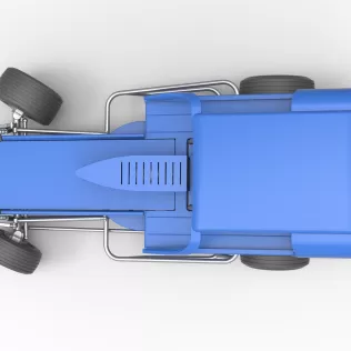 Vintage Dirt Modified stock car Version 2 while turning 1:25 - Model thumbnail 11