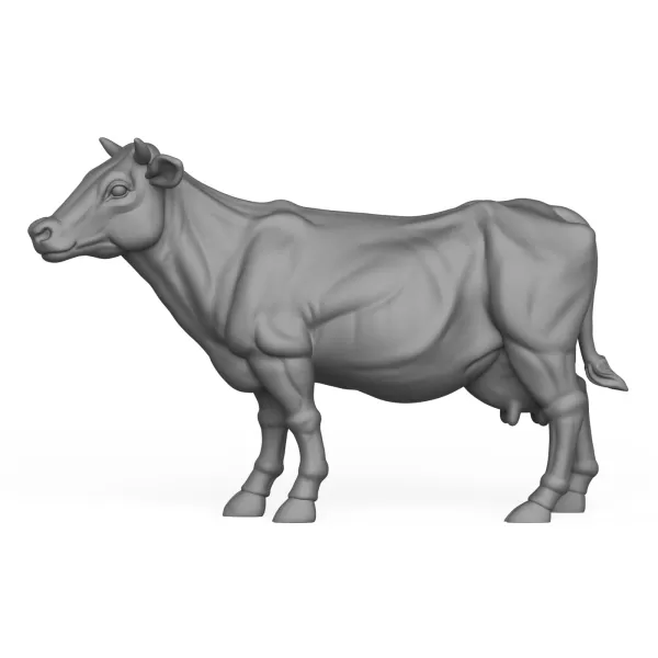 3D Printable Cow Standing Pose - Model preview 3