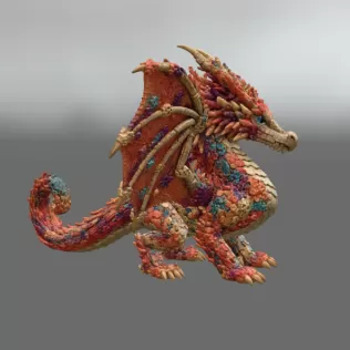 🐉 Coral Reef Dragon STL File for 3D Print - Model thumbnail 9