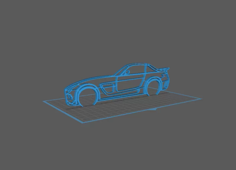 Mercedes - SLS Wall art - Model preview 1