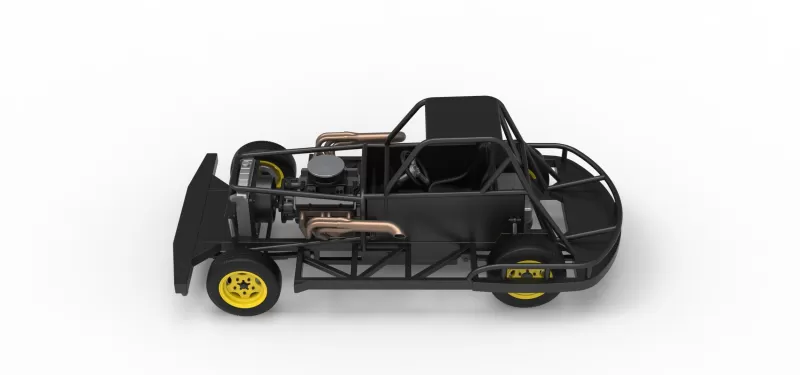 New Zealand Vintage Stock car Base Scale 1:25 - Model preview 9