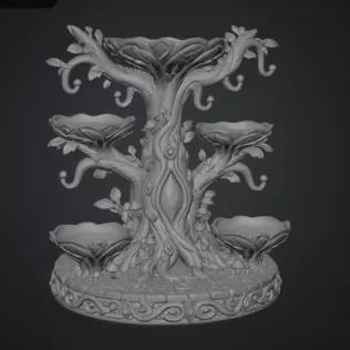 Enchanted Jewelry Tree Display STL File for 3D Print