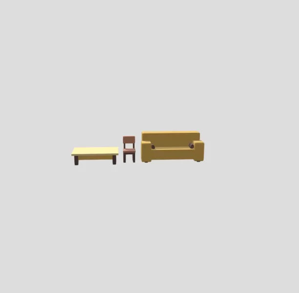 Low Poly Furniture Set - Model preview 1