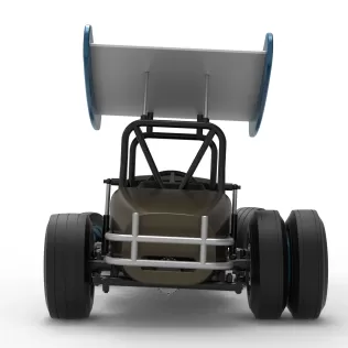 Vintage Winged Supermodified for Dirt while turning V2 1:25 - Model thumbnail 16