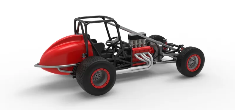 Dirt Silver Crown Champ car Base Scale 1:25 - Model preview 20