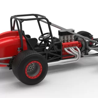 Dirt Silver Crown Champ car Base Scale 1:25 - Model thumbnail 20