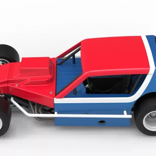 Vintage Asphalt Modified stock car V10 Scale 1:25 - Model thumbnail 10