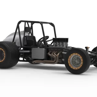 Vintage Dirt Silver Crown Car Base Scale 1:25 - Model thumbnail 25