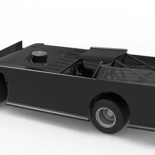 Wedge Dirt Late model while turning Scale 1:25 - Model thumbnail 12