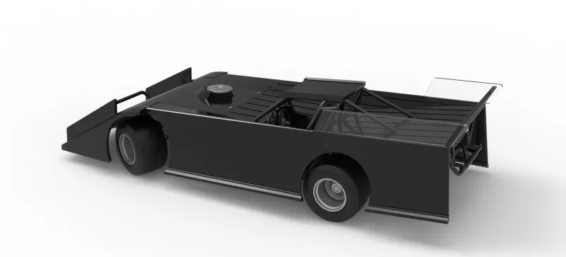 Wedge Dirt Late model while turning Scale 1:25 - Model preview 12