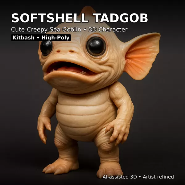 Sea Goblin Monsters – 10 High-Poly Kitbash Creature Pack - Model preview 8