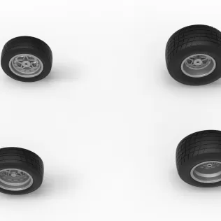 Wheel Set of New Zealand Minisprint Scale 1:25 - Model thumbnail 5