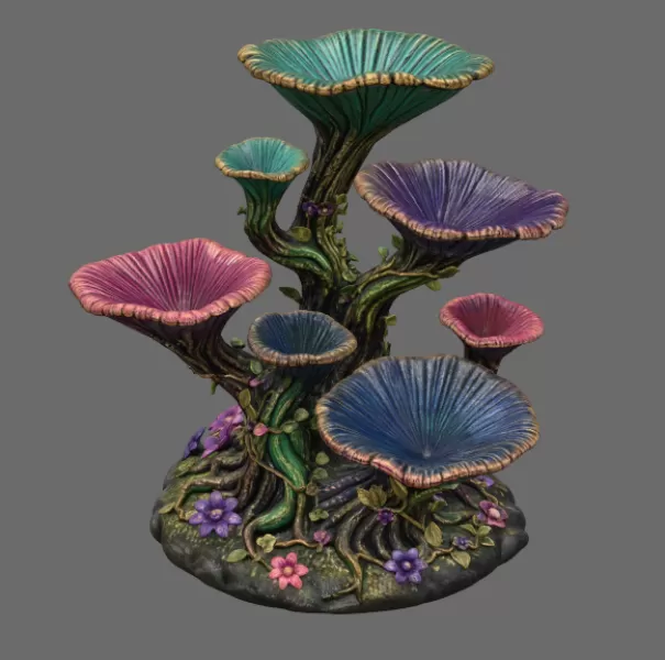 Enchanted Floral Tree Organizer STL File for 3D Print - Model preview 8