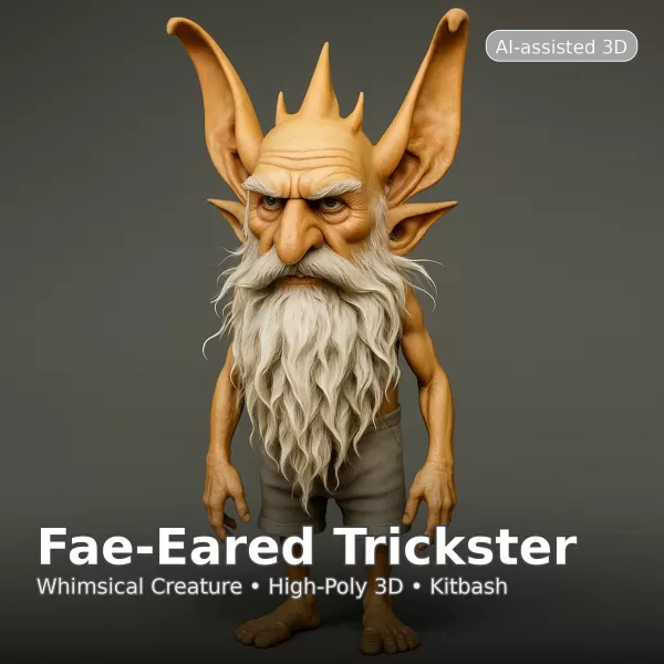 Elderfolk Fantasy Collection (4 Variants) — High-Poly Kitbash - Model preview 8