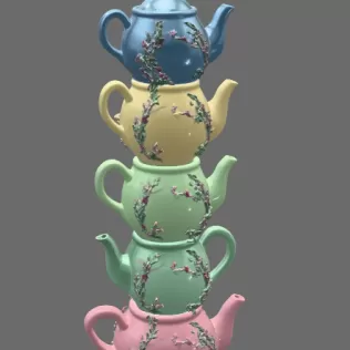 Enchanted Teapot Tower STL File for 3D Printing - Model thumbnail 5
