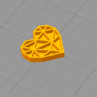 Heart magnet on fridge - Model thumbnail 7