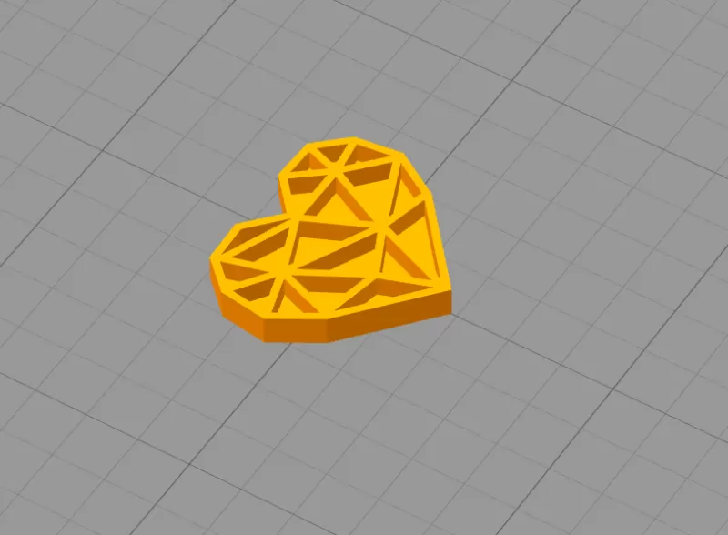 Heart magnet on fridge - Model preview 7