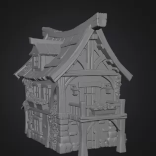 Enchanted Harvest Cottage STL File for 3D Print - Model thumbnail 10