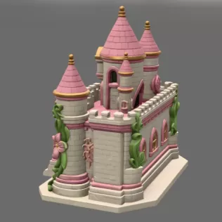 Enchanted Heart Blossom Castle STL File for 3D Print - Model thumbnail 8