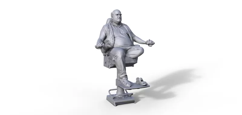 Captain figure for ship model tug - Model preview 2