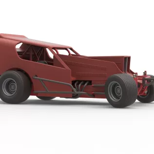 Vintage Dirt Modified stock car Version 4 while turning 1:25 - Model thumbnail 25
