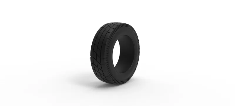 Vintage dirt tire Version 2 Scale 1:25 - Model preview 2