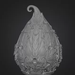 Enchanted Leaf Fairy House STL File 3D Printable Fantasy Cottage - Model thumbnail 10
