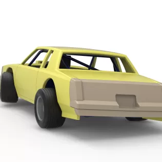 Vintage Dirt late model race car while turning Scale 1:25 - Model thumbnail 14