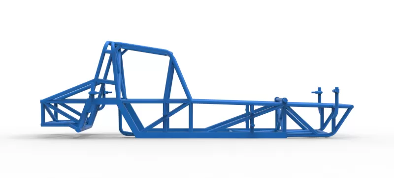 Frame of Vintage Dirt Modified stock car Version 5 Scale 1:25 - Model preview 13