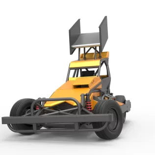 New Zealand Superstock car while turning Version 4 Scale 1:25 - Model thumbnail 6