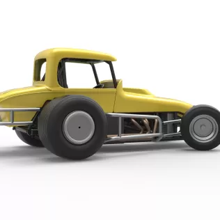 Vintage Sprint car while turning Version 2 Scale 1:25 - Model thumbnail 19