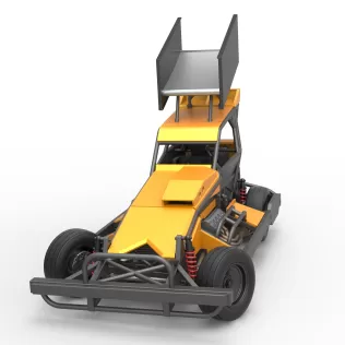 New Zealand Superstock car while turning Version 4 Scale 1:25 - Model thumbnail 5