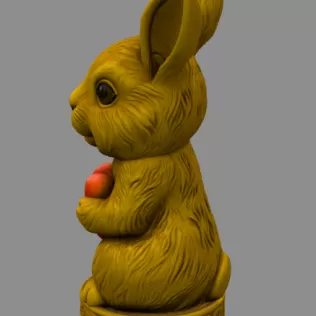 Cute Bunny with Heart – 3D Printable STL File - Model thumbnail 4