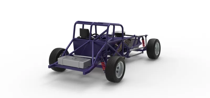 Canadian vintage modified stock car Base Scale 1:25 - Model preview 18