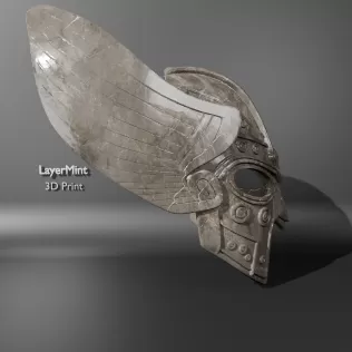 Viking Warrior Helmet Mask - Model thumbnail 3
