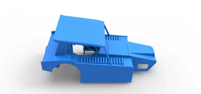 Shell of Vintage Dirt Modified stock car Version 6 Scale 1:25 - Model preview 14