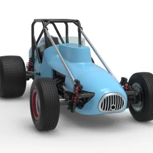 Dirt Silver Crown Champ car Scale 1:25 - Model thumbnail 26