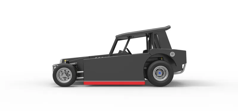 Vintage Dirt Modified stock car Version 6 Scale 1:25 - Model preview 9