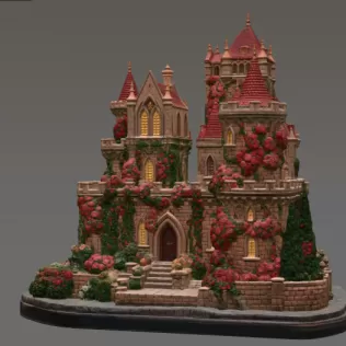 Bougainvillea Castle STL File for 3D Print - Model thumbnail 13